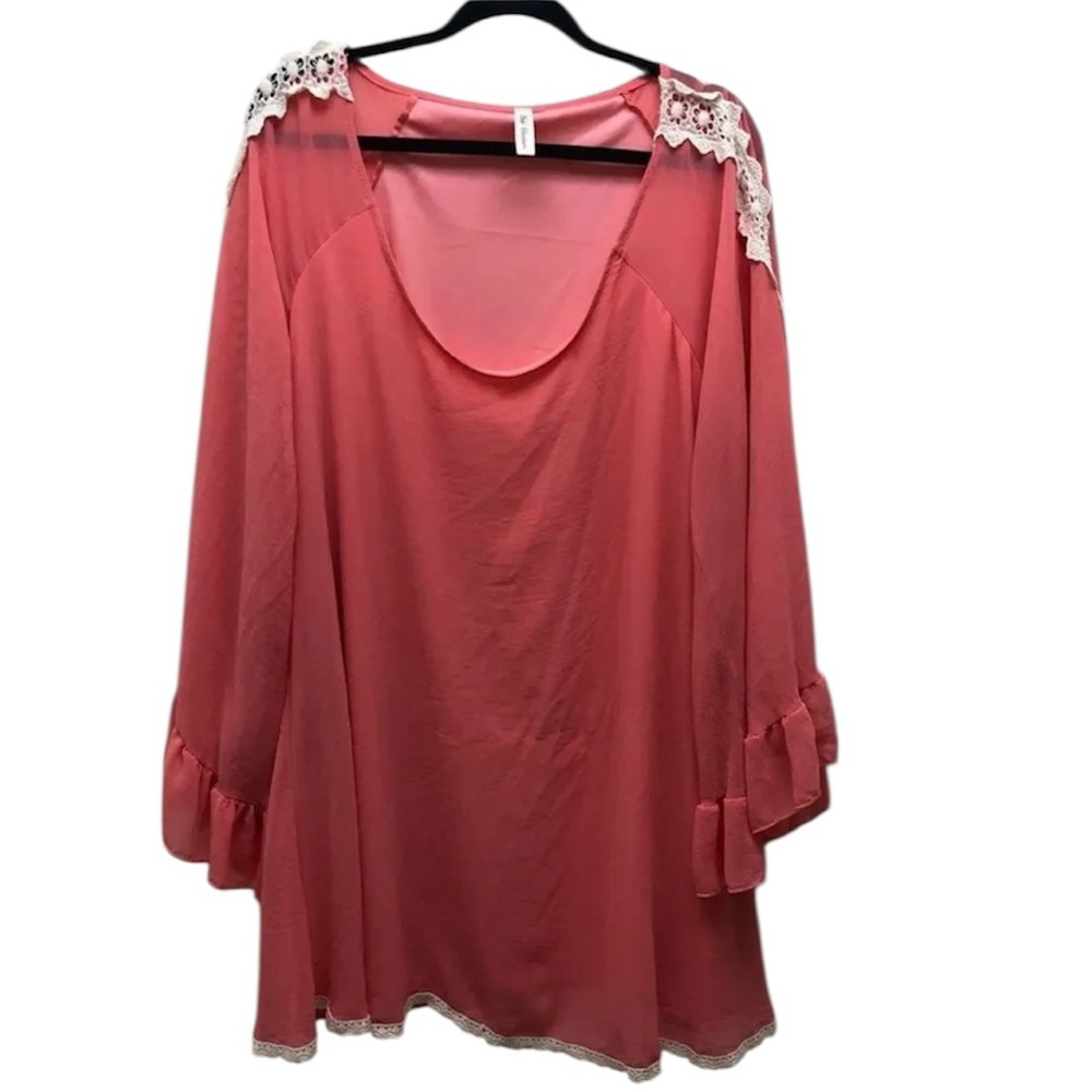 Plus Size Coral Dress 2 Tee Couture Size XL to 1X